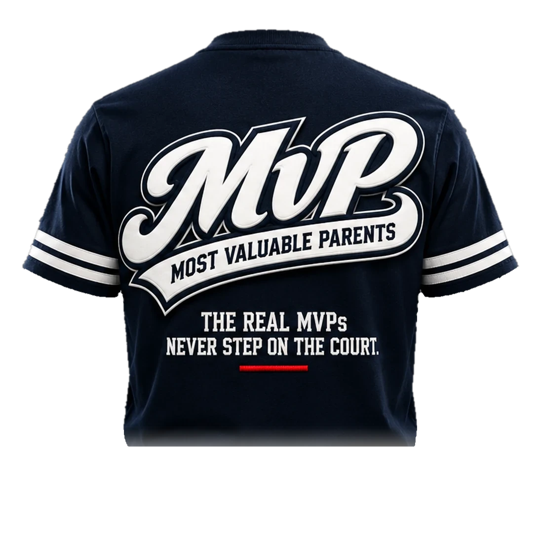 Navy Script Tee — back