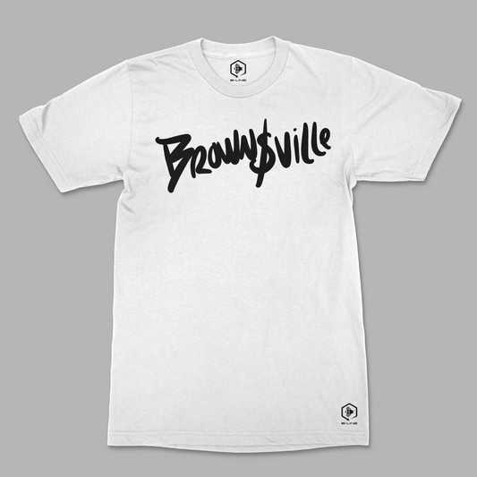 BrownsVille White Tshirt